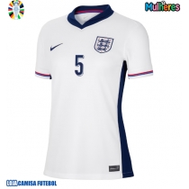 Camisa de Futebol Inglaterra John Stones #5 Equipamento Principal Mulheres Europeu 2024 Manga Curta